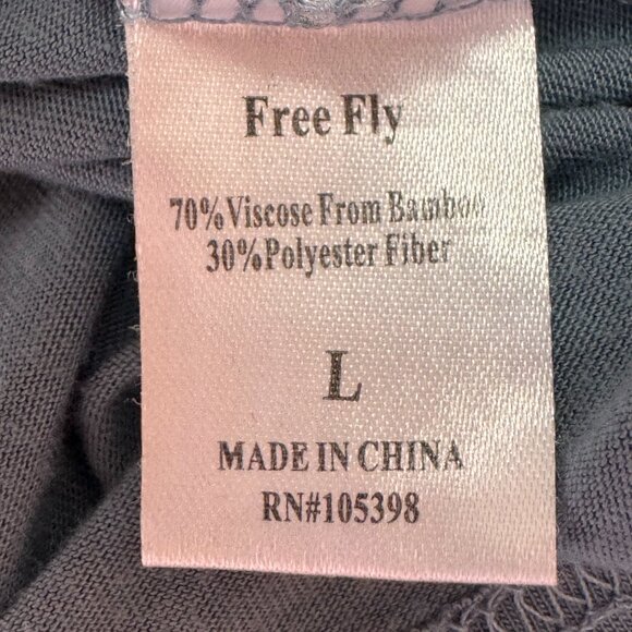 Men's Free Fly Performance Bamboo Tee Crew Neck Long Sleeve Men's Size Medium - Picture 6 of 7